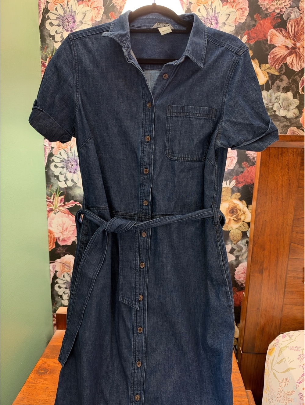 Denim Midi Shirt Dress